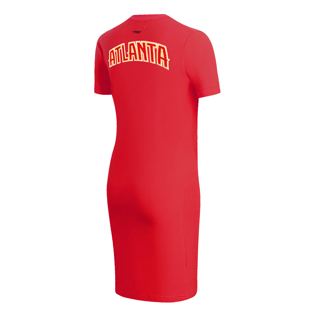 NBA ATLANTA HAWKS CLASSIC WOMEN'S BODYCON DRESS (RED) - Image 4