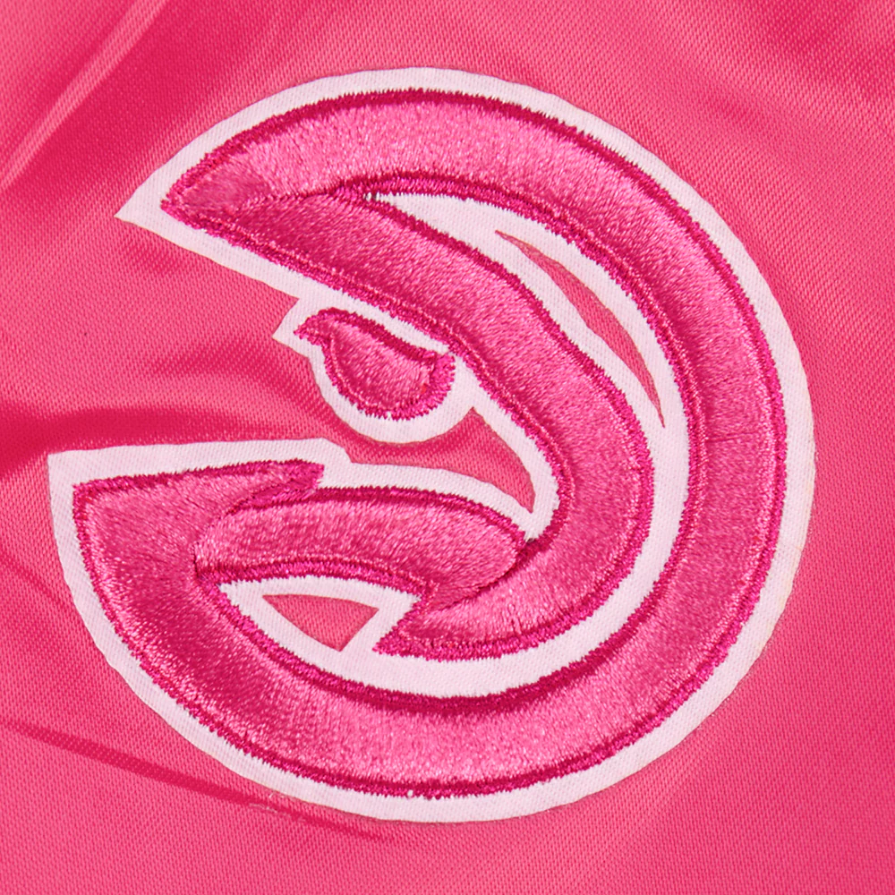 NBA ATLANTA HAWKS TRIPLE PINK BIG GIRLS  SATIN JACKET (BEETROOT PURPLE) - Image 5