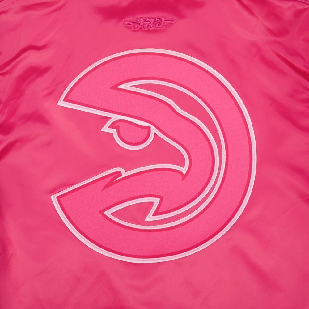 NBA ATLANTA HAWKS TRIPLE PINK BIG GIRLS  SATIN JACKET (BEETROOT PURPLE) - Image 7