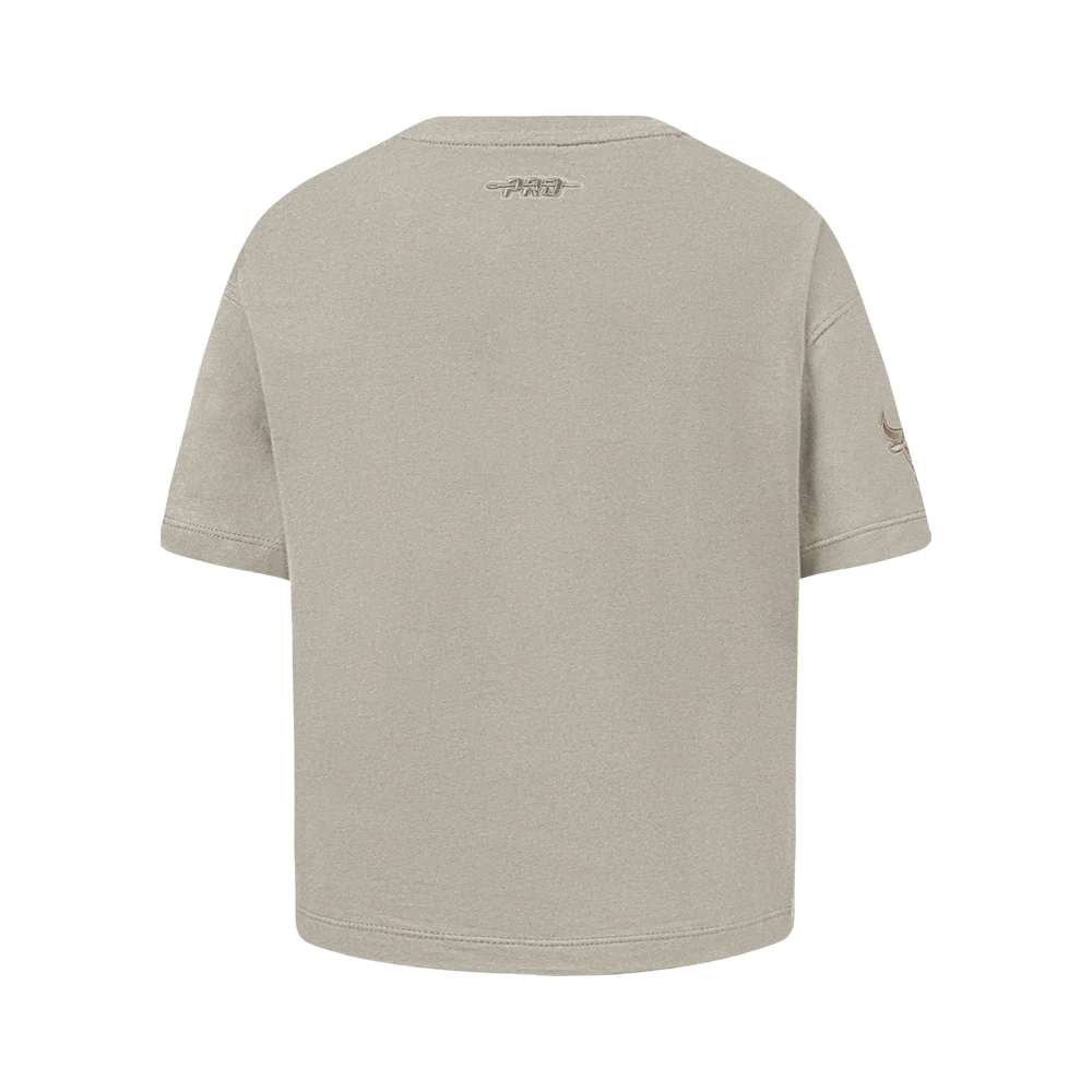 NBA ATLANTA HAWKS NEUTRAL BIG GIRLS SS BOXY TEE (TAUPE) - Image 3