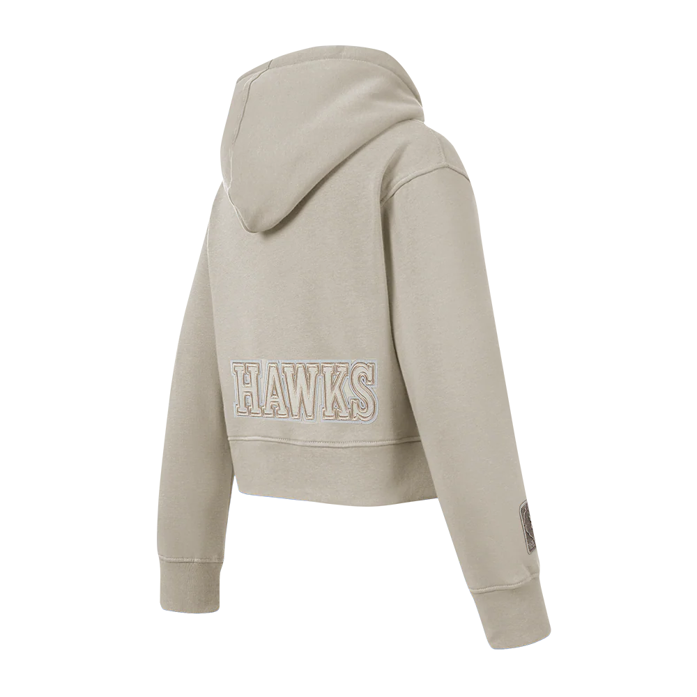 NBA ATLANTA HAWKS NEUTRAL BIG GIRLS FLC PO HOODIE (TAUPE) - Image 4