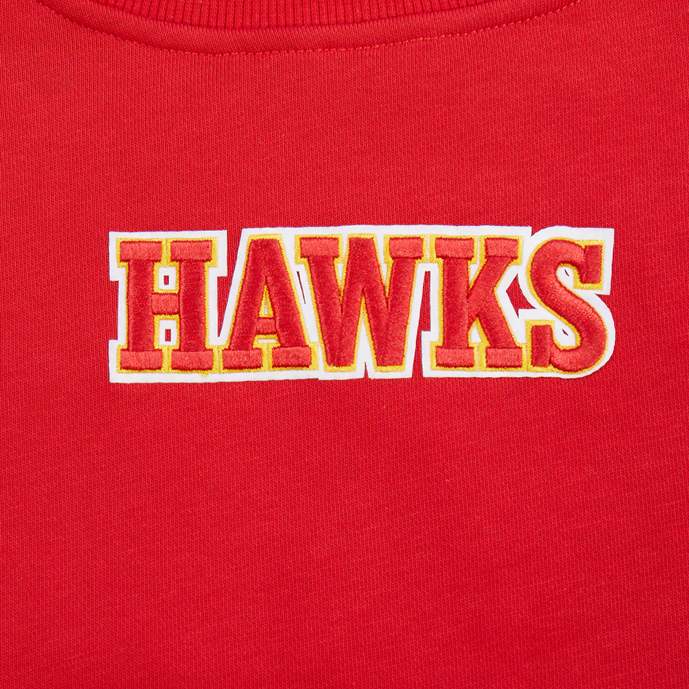 NBA ATLANTA HAWKS WINGSPAN WOMEN'S FLC CREWNECK (RED) - Image 15