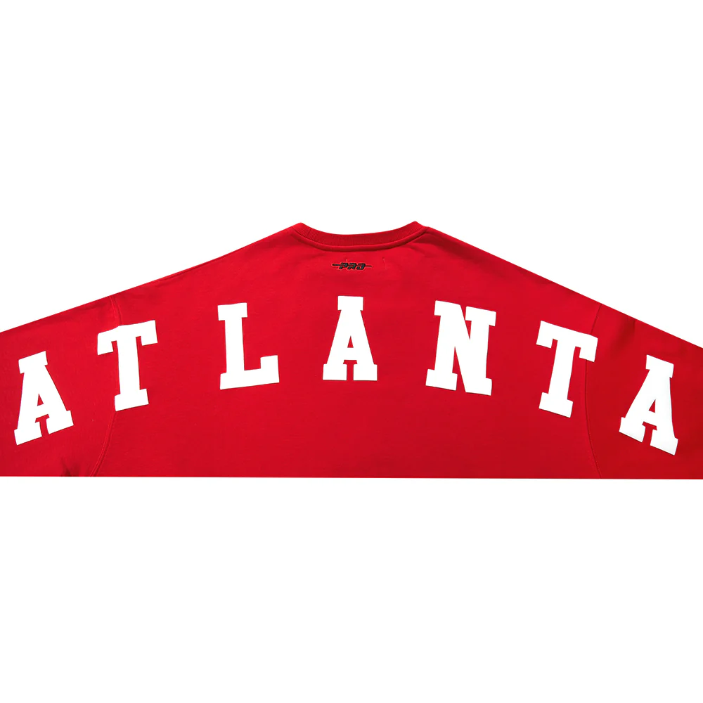 NBA ATLANTA HAWKS WINGSPAN WOMEN'S FLC CREWNECK (RED) - Image 9