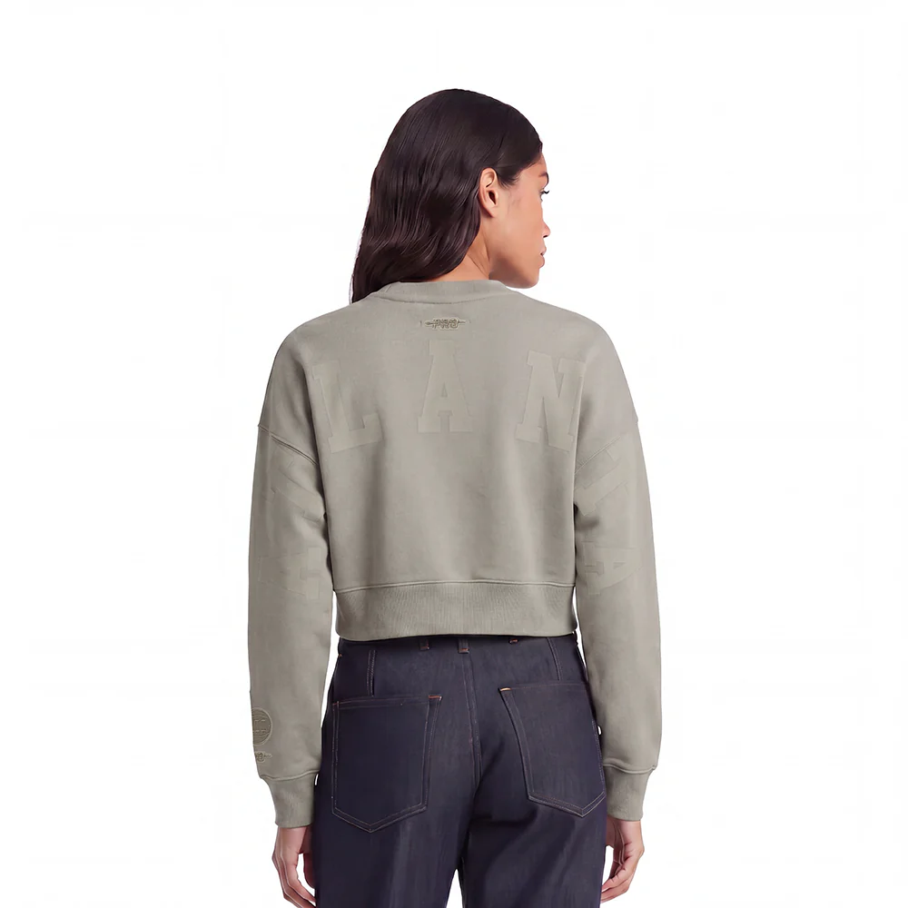 NBA ATLANTA HAWKS WINGSPAN WOMEN'S FLEECE CREWNECK (TAUPE)