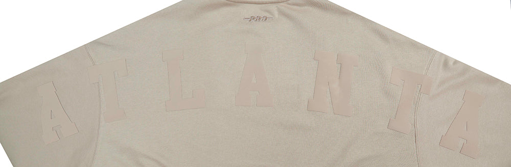 NBA ATLANTA HAWKS WINGSPAN WOMEN'S FLEECE CREWNECK (TAUPE) - Image 10