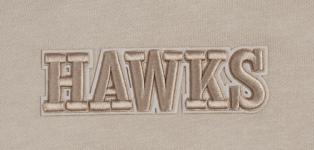 NBA ATLANTA HAWKS WINGSPAN WOMEN'S FLEECE CREWNECK (TAUPE) - Image 7