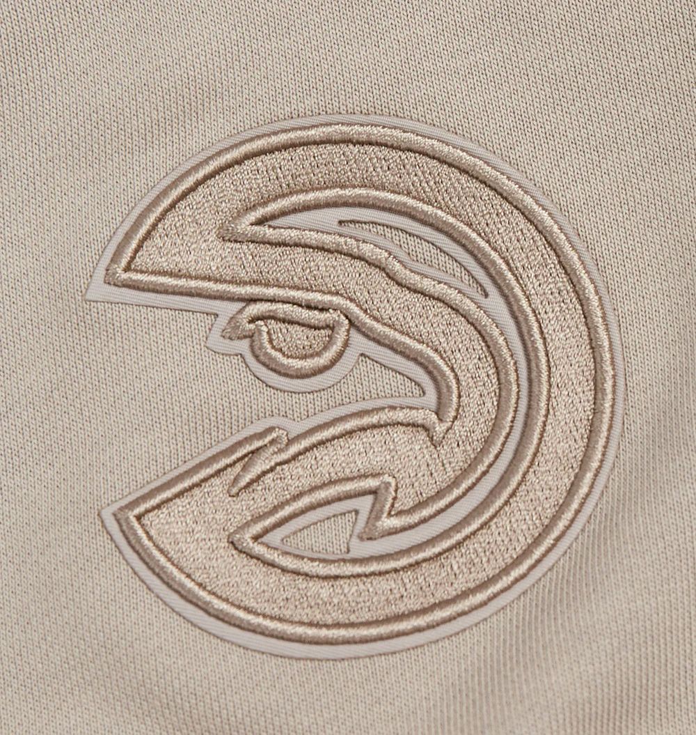 NBA ATLANTA HAWKS WINGSPAN WOMEN'S FLEECE CREWNECK (TAUPE) - Image 8