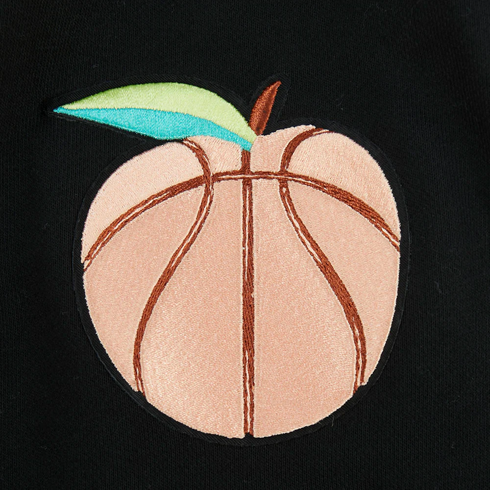 NBA ATLANTA HAWKS CITY EDITION 25-26 WOMEN'S RIB FLC CROPPED PO HOODIE (BLACK) - Image 5