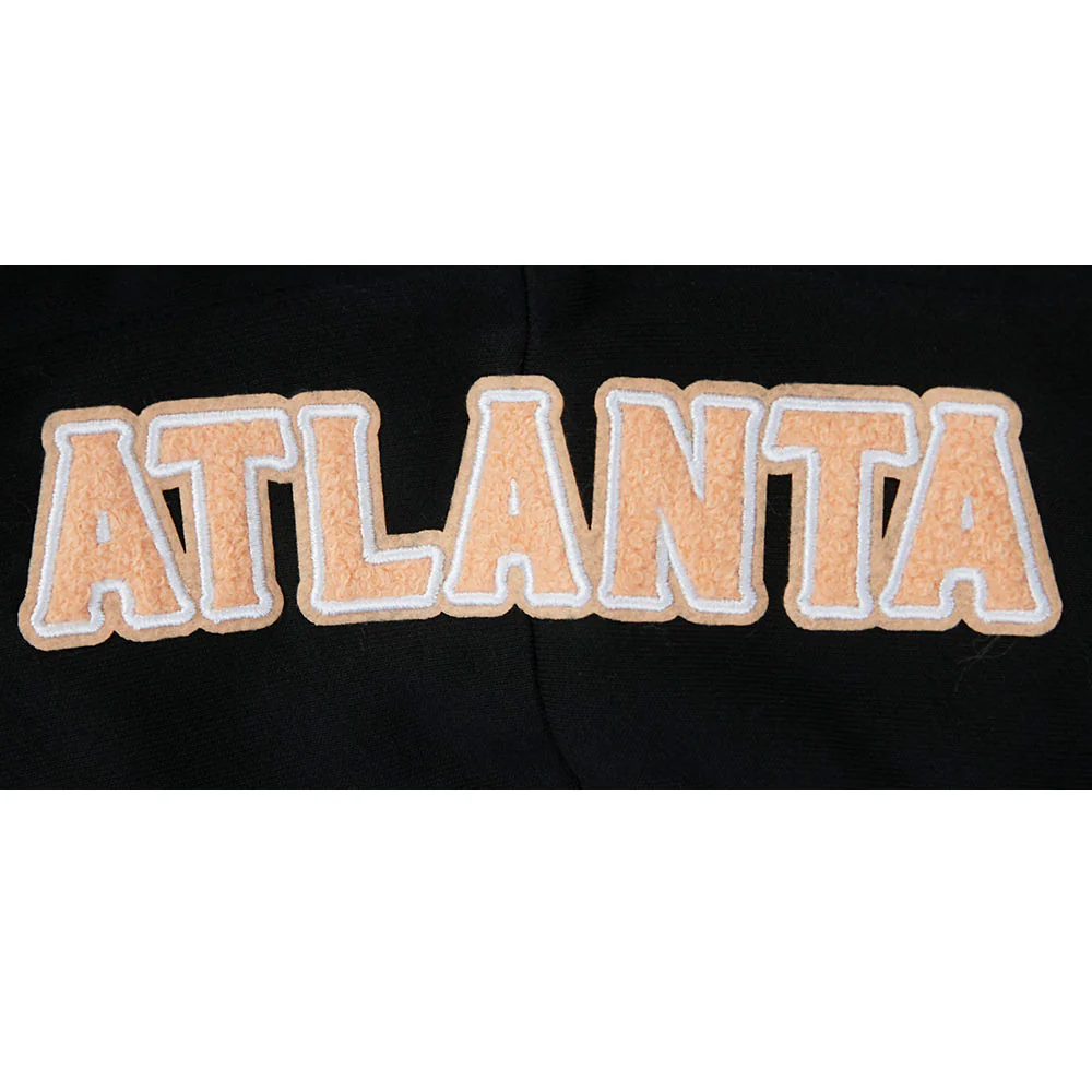 NBA ATLANTA HAWKS CITY EDITION 25-26 WOMEN'S RIB FLC CROPPED PO HOODIE (BLACK) - Image 7