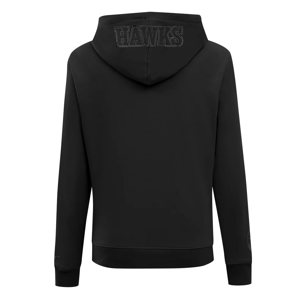 NBA ATLANTA HAWKS TRIPLE BLACK WOMEN'S PULLOVER HOODIE (TRIPLE BLACK) - Image 3