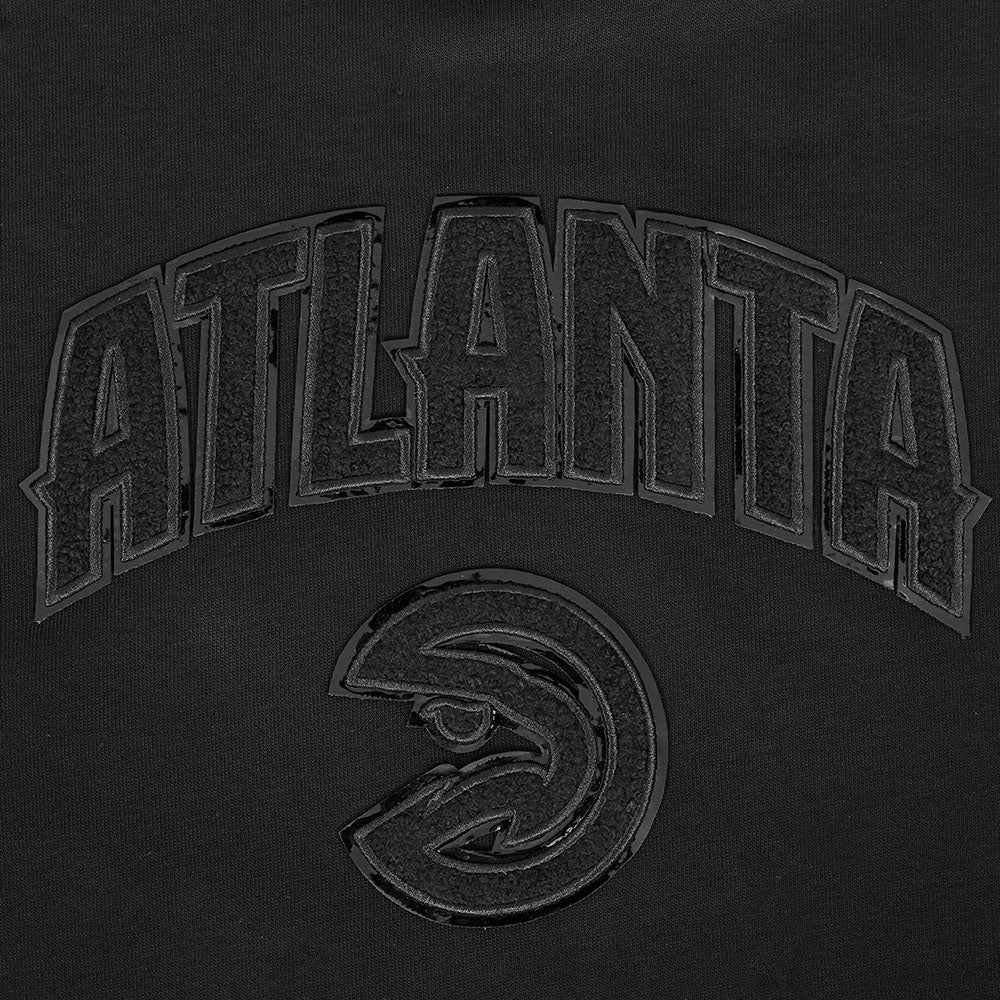 NBA ATLANTA HAWKS TRIPLE BLACK WOMEN'S PULLOVER HOODIE (TRIPLE BLACK) - Image 4