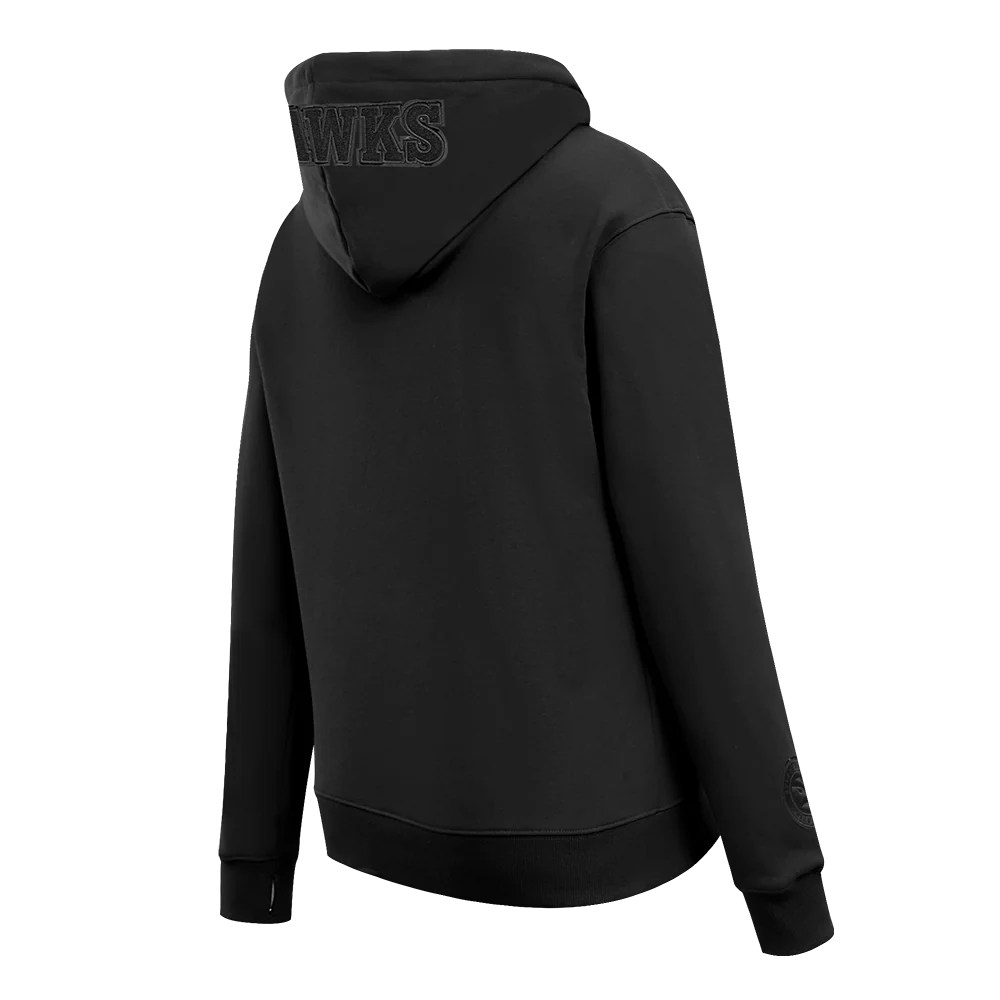NBA ATLANTA HAWKS TRIPLE BLACK WOMEN'S PULLOVER HOODIE (TRIPLE BLACK) - Image 5