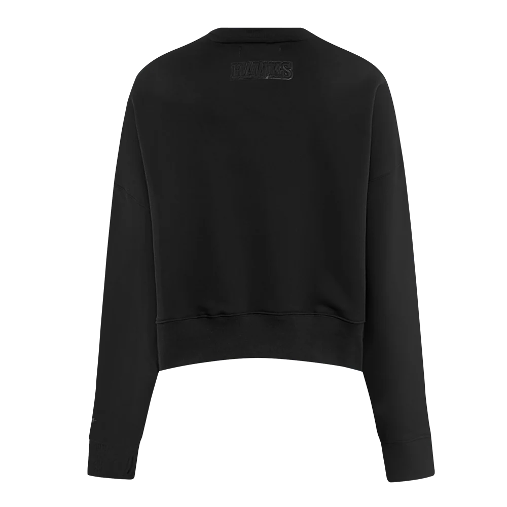 NBA ATLANTA HAWKS TRIPLE BLACK WOMEN'S FLC CREWNECK (TRIPLE BLACK WOMEN'S) - Image 3