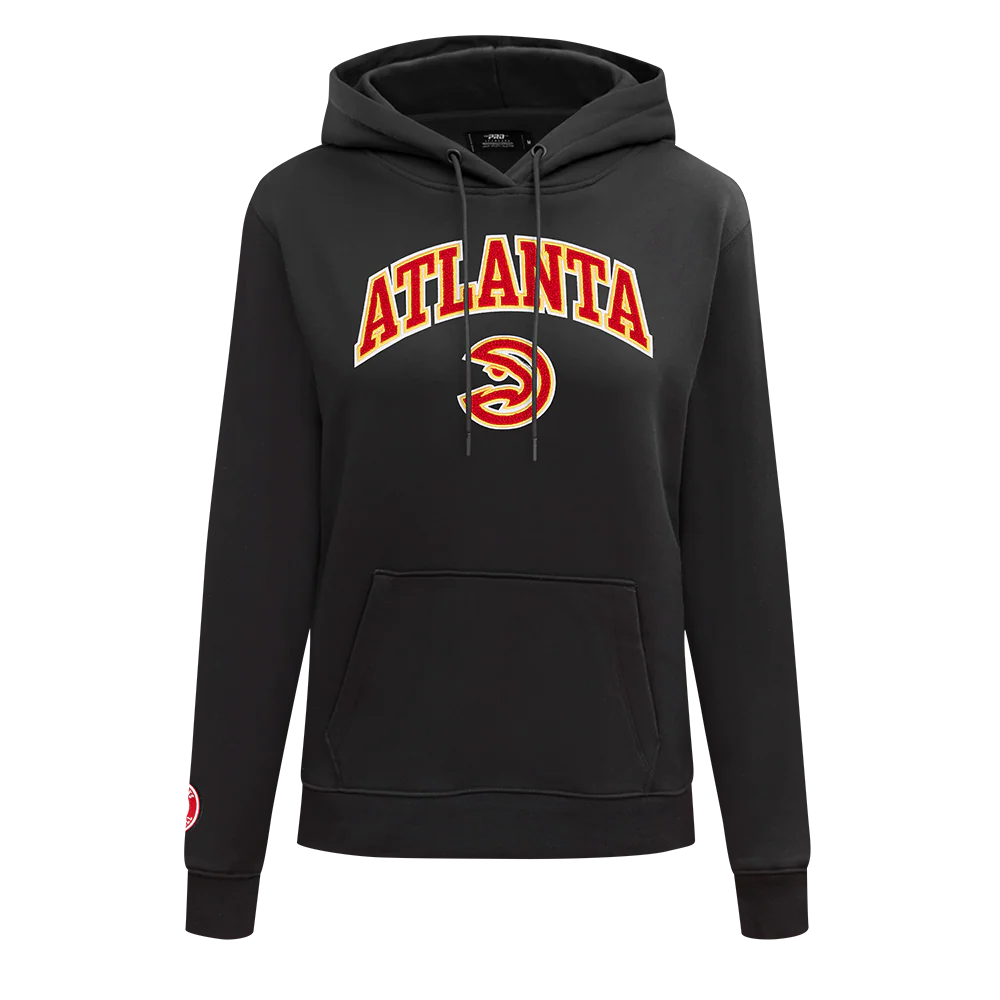 NBA ATLANTA HAWKS CLASSIC WOMEN'S PO HOODIE (BLACK)