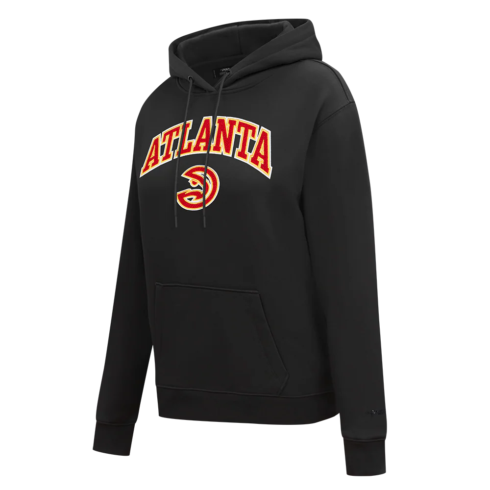 NBA ATLANTA HAWKS CLASSIC WOMEN'S PO HOODIE (BLACK) - Image 2