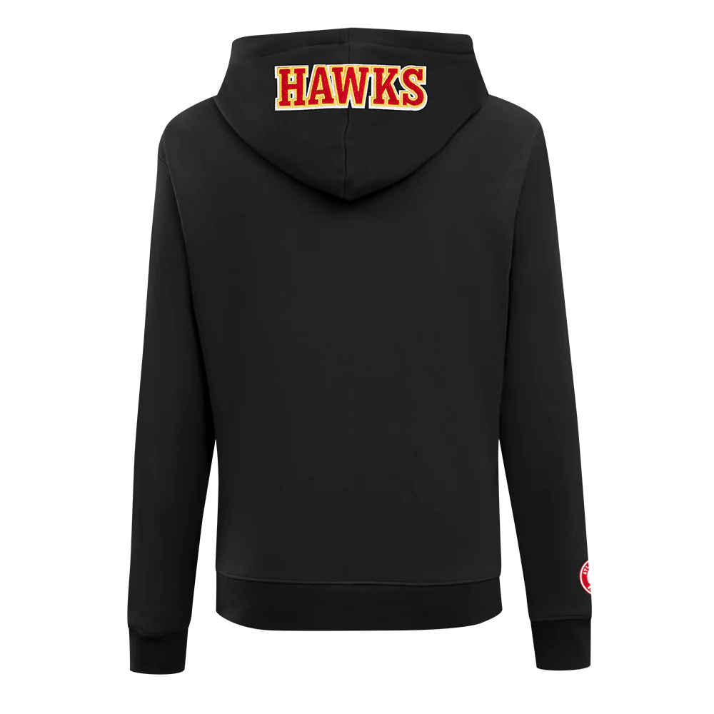 NBA ATLANTA HAWKS CLASSIC WOMEN'S PO HOODIE (BLACK) - Image 3