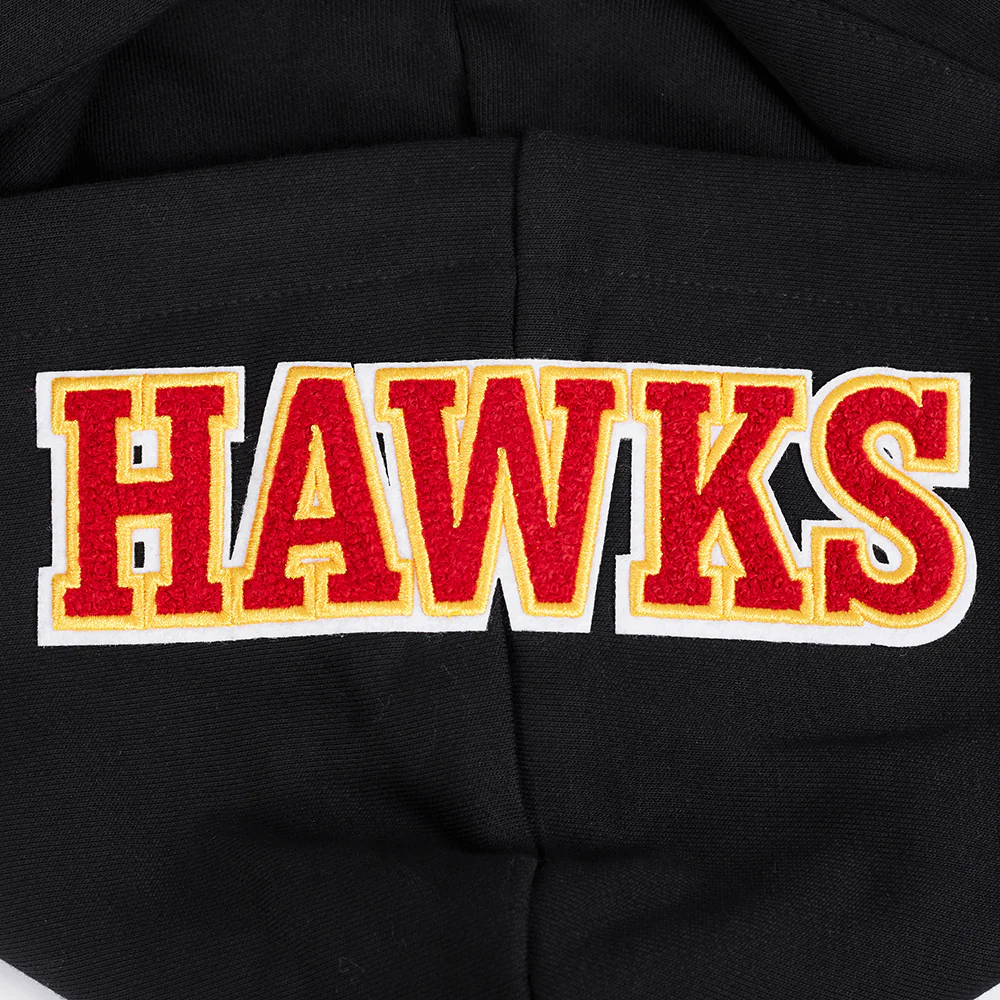 NBA ATLANTA HAWKS CLASSIC WOMEN'S PO HOODIE (BLACK) - Image 7