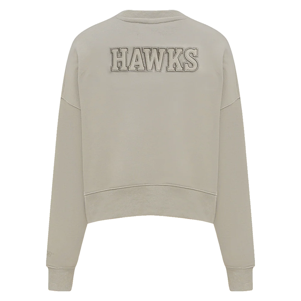 NBA ATLANTA HAWKS NEUTRAL WOMEN'S CREWNECK (TAUPE) - Image 6