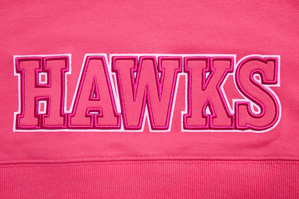 NBA ATLANTA HAWKS TRIPLE PINK WOMEN'S FLC CROPPED PO HOODIE (BEETROOT PURPLE) - Image 5