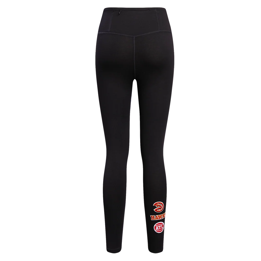 NBA ATLANTA HAWKS RETRO CLASSIC WOMEN'S JERSEY LEGGING (BLACK) - Image 4