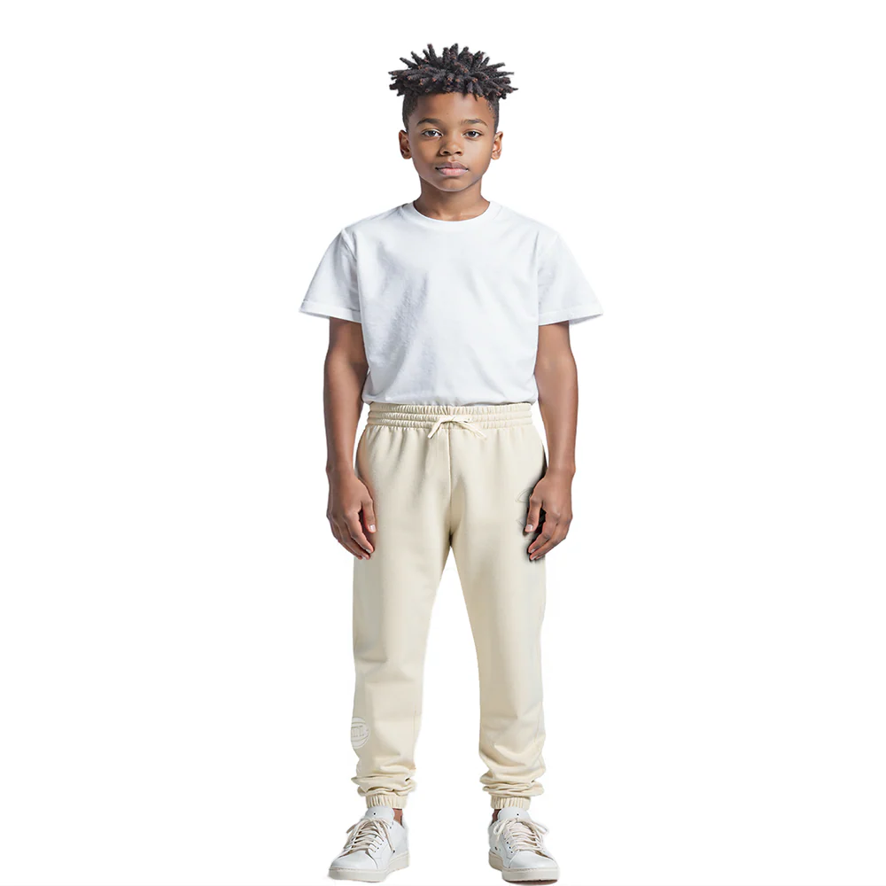 NBA ATLANTA HAWKS NEUTRAL LITTLE BOYS FLC SWEATPANT (EGGSHELL) - Image 3