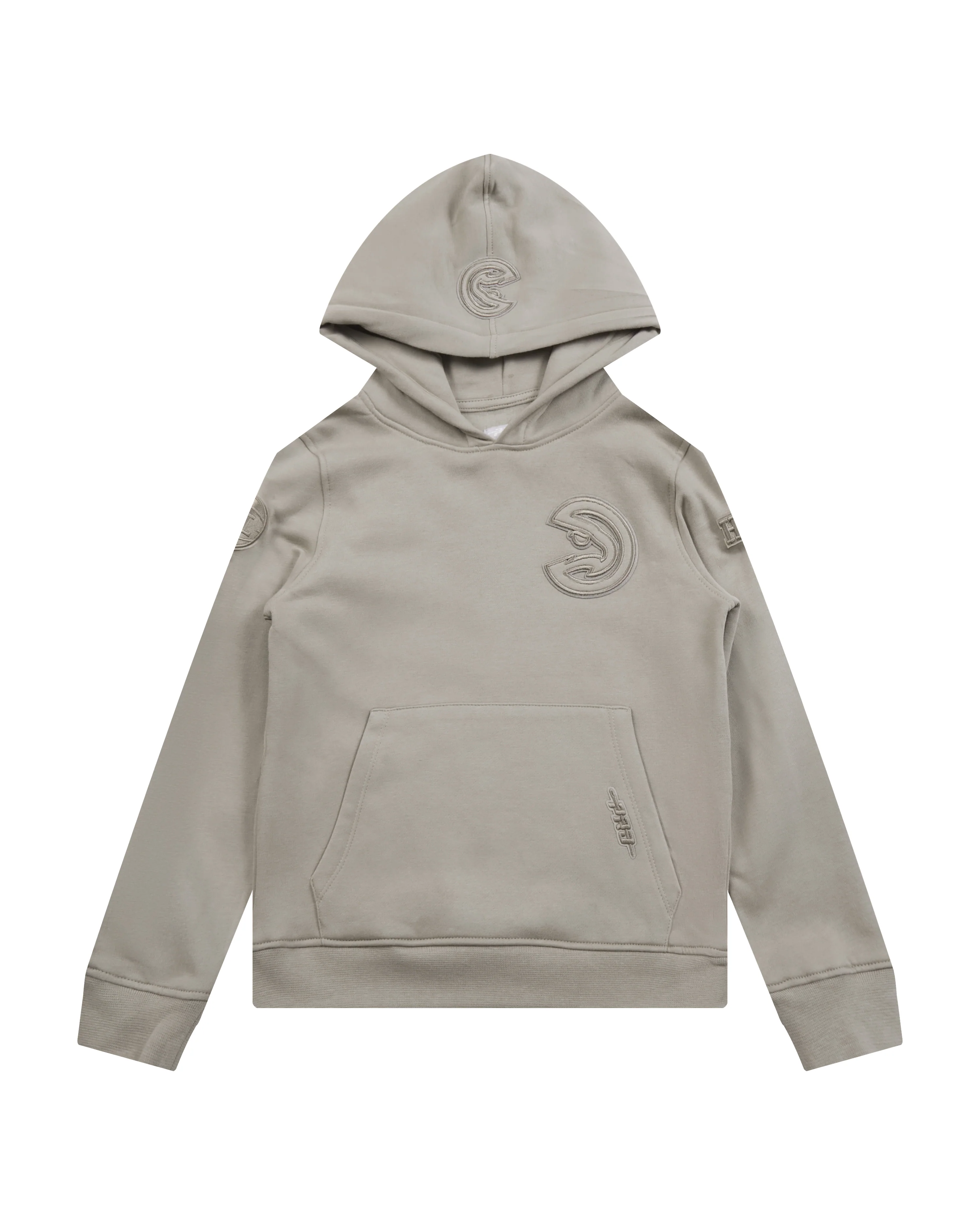 NBA ATLANTA HAWKS NEUTRAL LITTLE BOYS FLEECE PULLOVER HOODIE (TAUPE) - Image 3