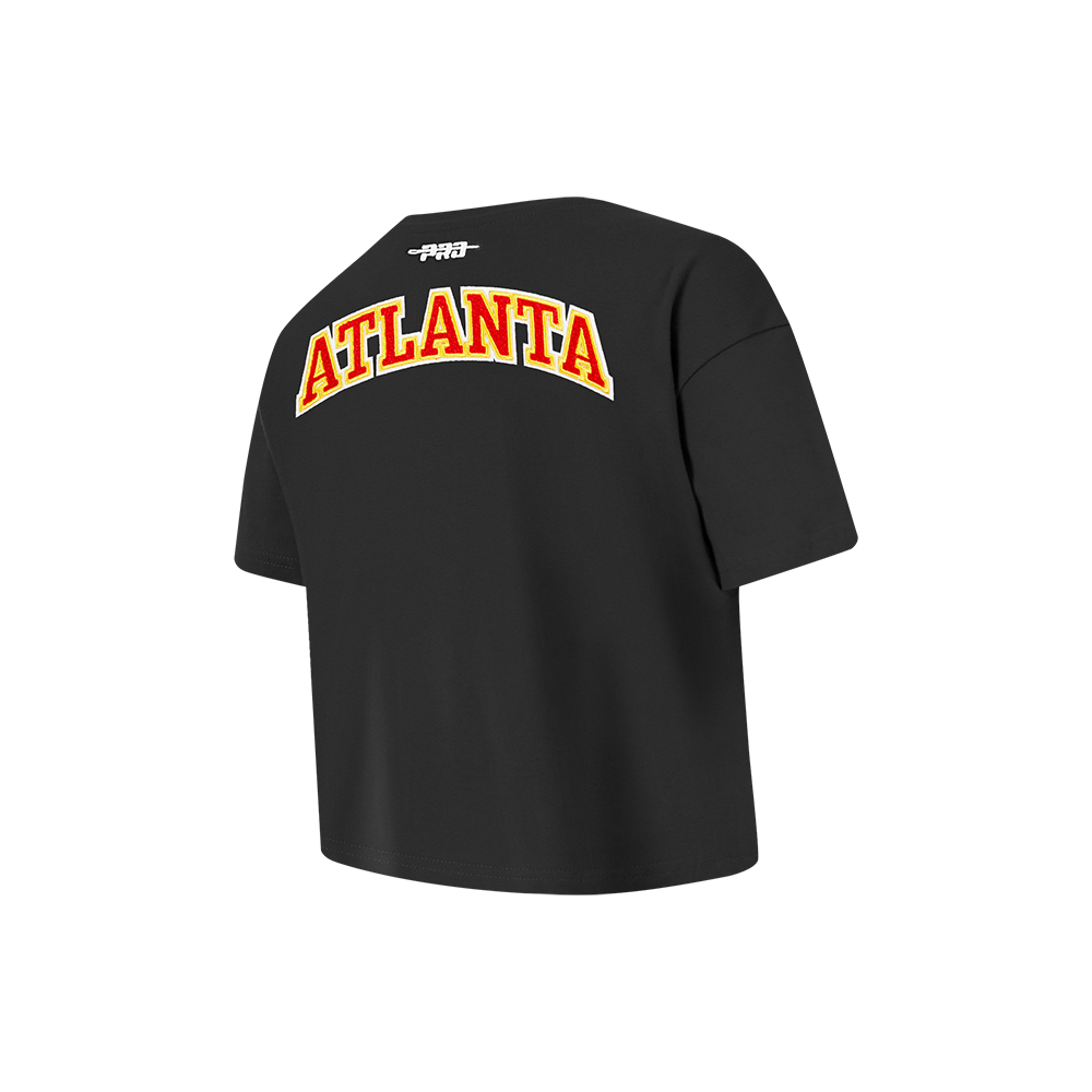 NBA ATLANTA HAWKS CLASSIC LITTLE GIRLS SHORT SLEEVE BOXY TEE (BLACK) - Image 4