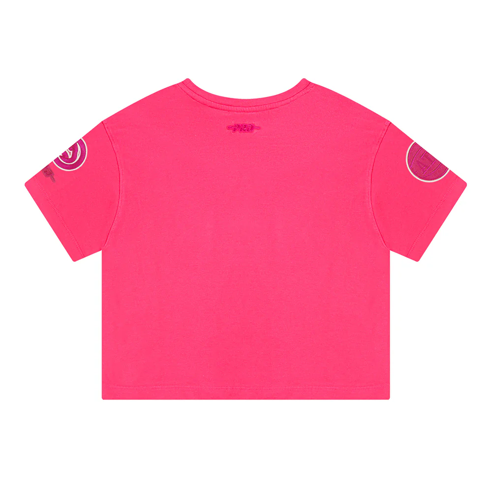 NBA ATLANTA HAWKS TRIPLE PINK LITTLE GIRLS SHORT SLEEVE BOXY TEE (BEETROOT PURPLE) - Image 4