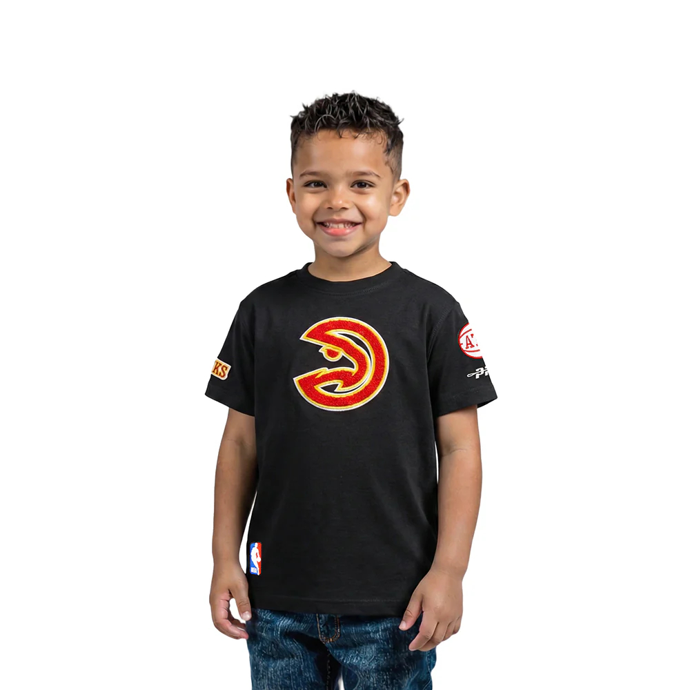 NBA ATLANTA HAWKS RETRO CLASSIC TODDLER BOYS SHORT SLEEVE TEE (BLACK)