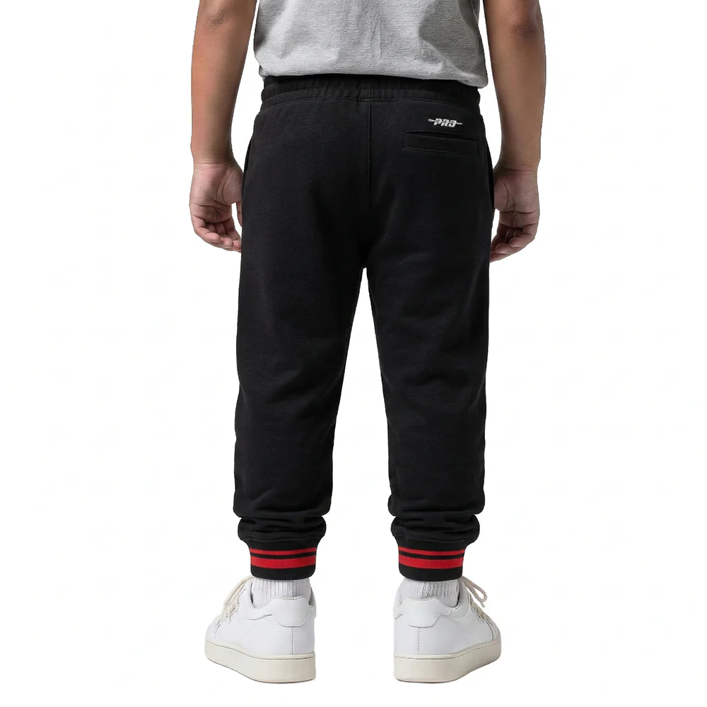 NBA ATLANTA HAWKS RETRO CLASSIC TODDLER BOYS RIB SWEATPANT (BLACK/RED/BLACK) - Image 2