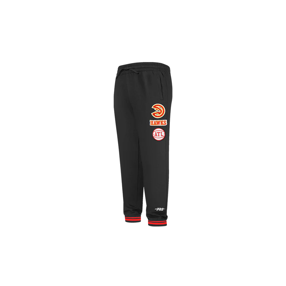 NBA ATLANTA HAWKS RETRO CLASSIC TODDLER BOYS RIB SWEATPANT (BLACK/RED/BLACK) - Image 4