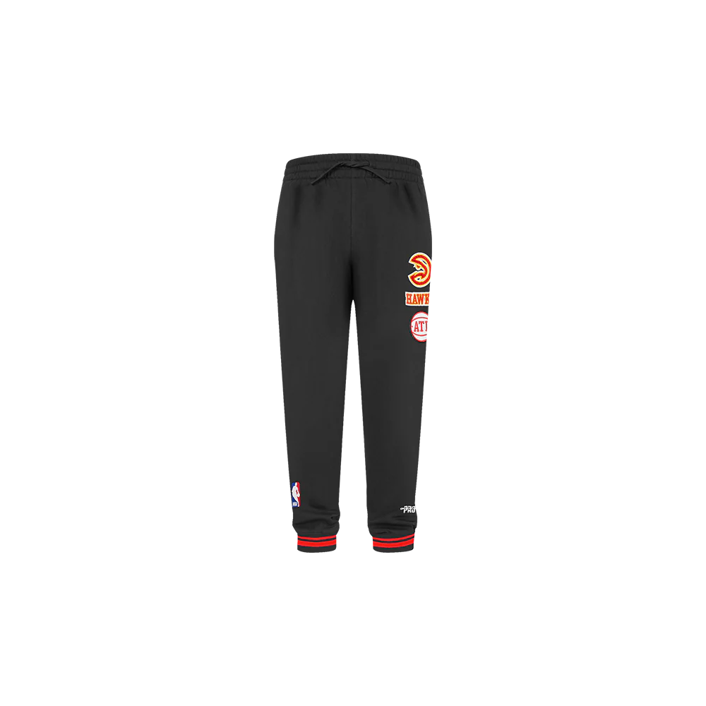 NBA ATLANTA HAWKS RETRO CLASSIC TODDLER BOYS RIB SWEATPANT (BLACK/RED/BLACK) - Image 5