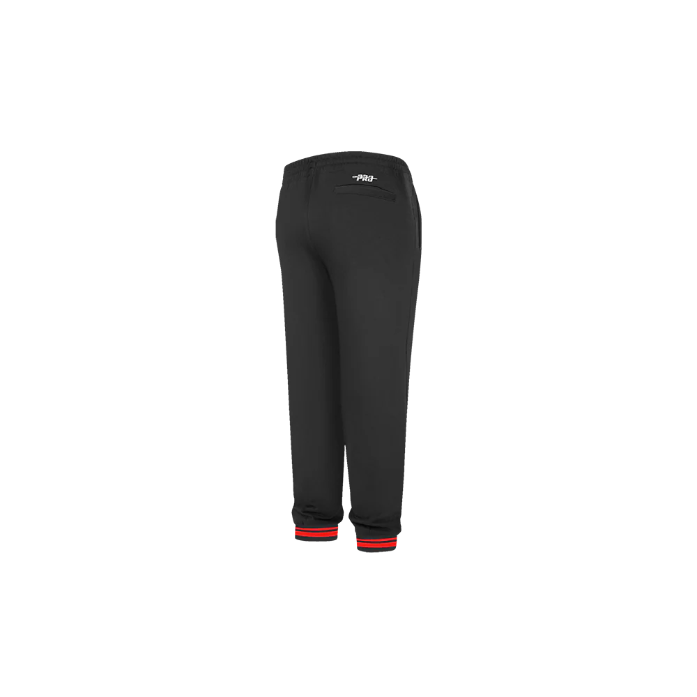 NBA ATLANTA HAWKS RETRO CLASSIC TODDLER BOYS RIB SWEATPANT (BLACK/RED/BLACK) - Image 6