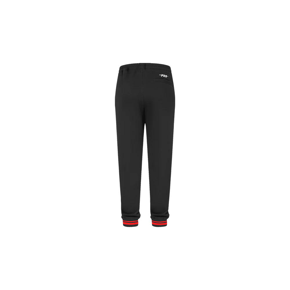 NBA ATLANTA HAWKS RETRO CLASSIC TODDLER BOYS RIB SWEATPANT (BLACK/RED/BLACK) - Image 7