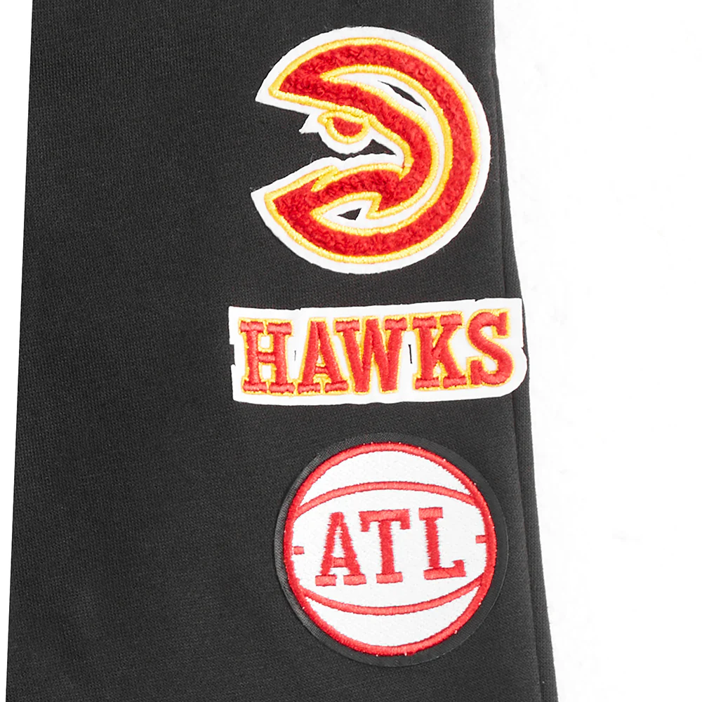 NBA ATLANTA HAWKS RETRO CLASSIC TODDLER BOYS RIB SWEATPANT (BLACK/RED/BLACK) - Image 8