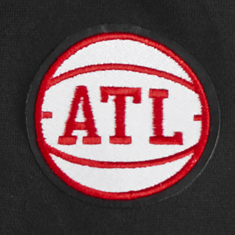 NBA ATLANTA HAWKS RETRO CLASSIC TODDLER BOYS RIB FLEECE PULLOVER HOODIE (BLACK/RED/BLACK) - Image 5
