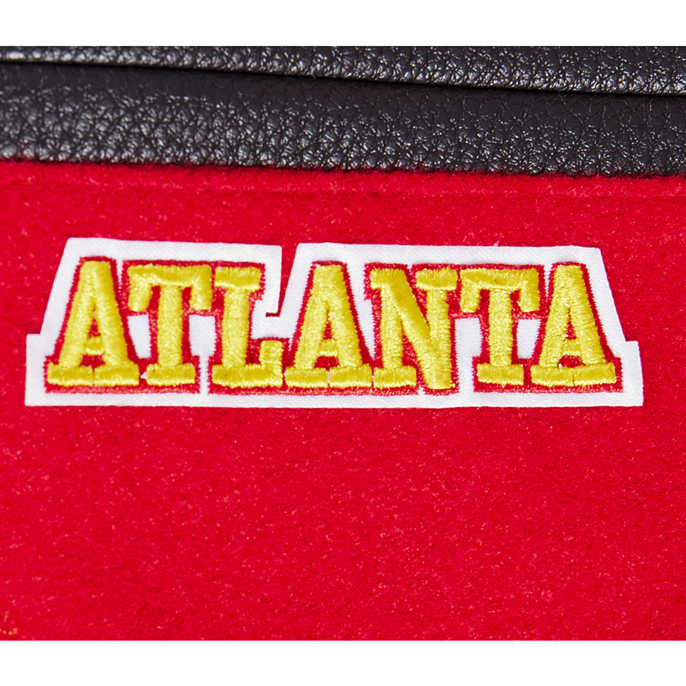 NBA ATLANTA HAWKS CLASSIC TODDLER BOYS WOOL VARSITY JACKET (RED/BLACK) - Image 5