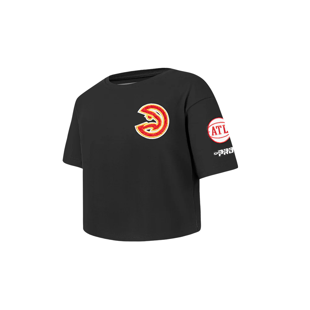 NBA ATLANTA HAWKS CLASSIC TODDLER GIRLS SHORT SLEEVE BOXY TEE (BLACK) - Image 2