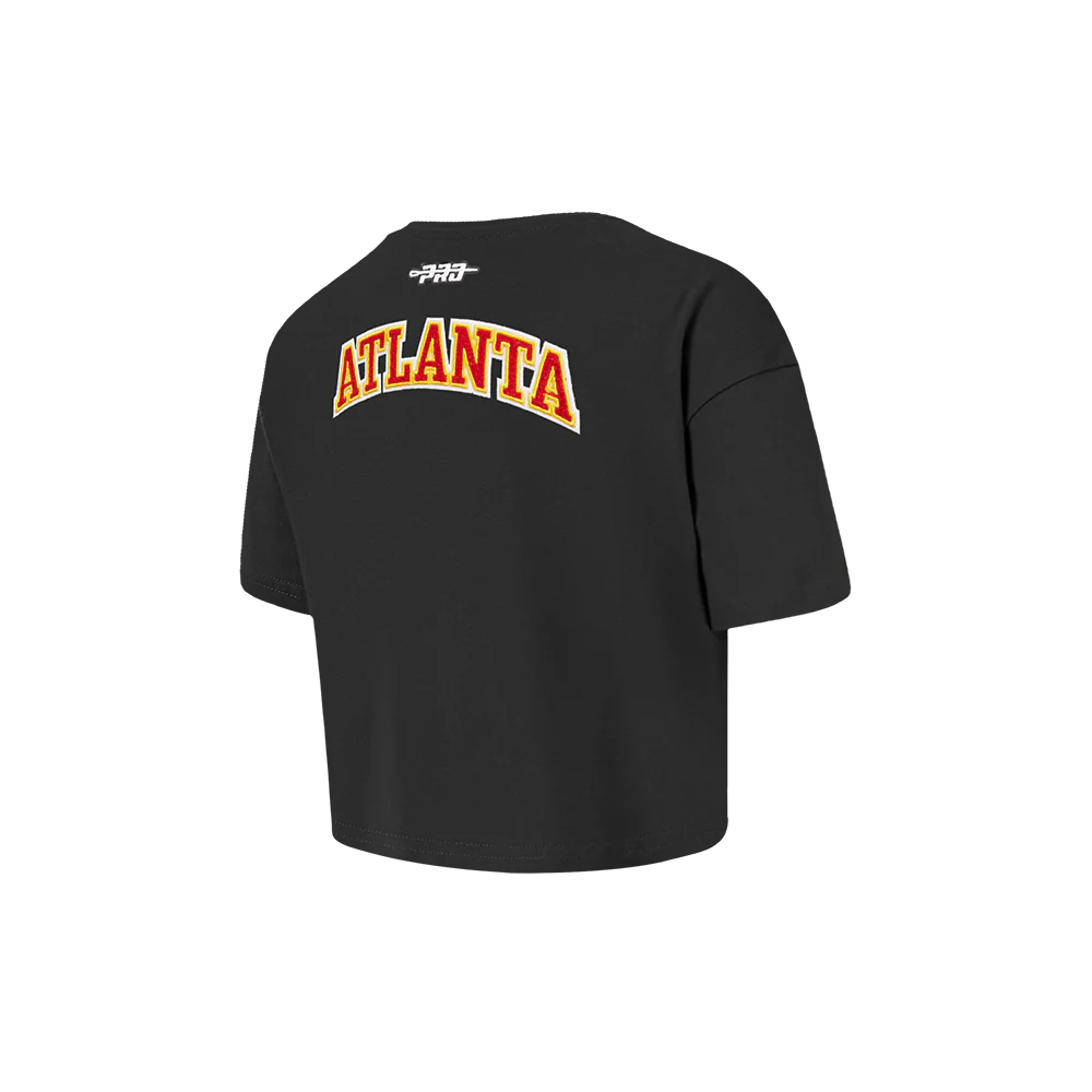 NBA ATLANTA HAWKS CLASSIC TODDLER GIRLS SHORT SLEEVE BOXY TEE (BLACK) - Image 4