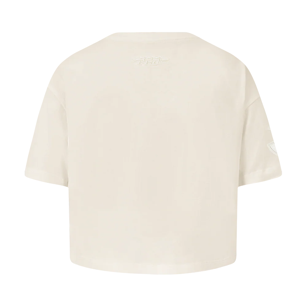 NBA ATLANTA HAWKS NEUTRAL TODDLER GIRLS SHORT SLEEVE BOXY TEE (EGGSHELL) - Image 3