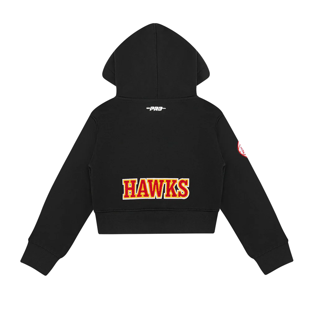 NBA ATLANTA HAWKS CLASSIC TODDLER GIRLS FLEECE FULL ZIP HOODIE  (BLACK) - Image 4