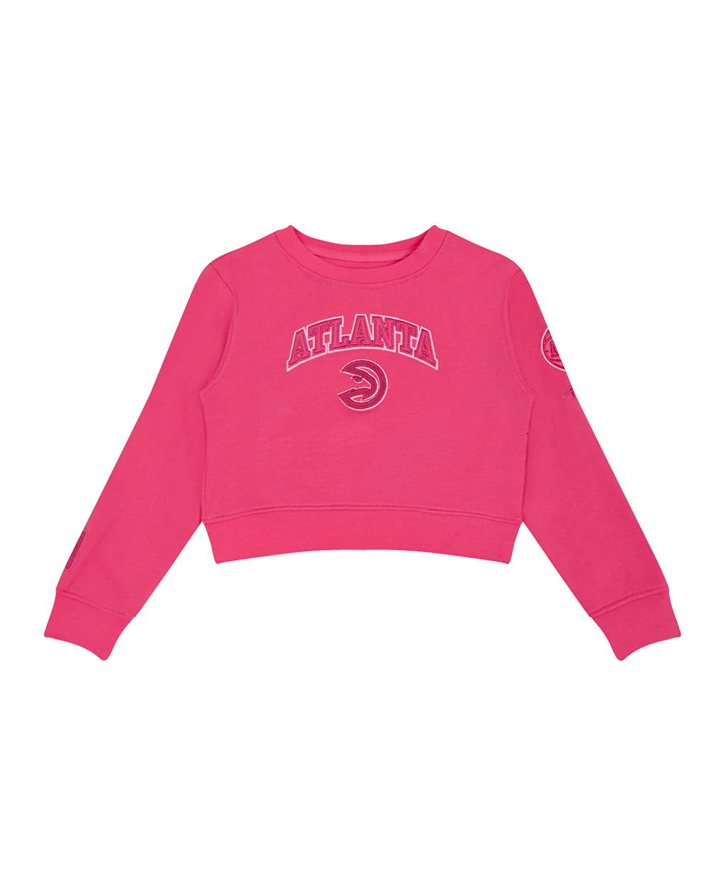 NBA ATLANTA HAWKS TRIPLE PINK TODDLER GIRLS FLEECE CREWNECK (BEETROOT PURPLE) - Image 3
