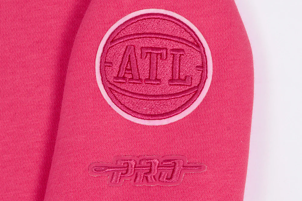 NBA ATLANTA HAWKS TRIPLE PINK TODDLER GIRLS FLEECE CREWNECK (BEETROOT PURPLE) - Image 5