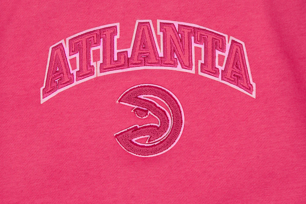 NBA ATLANTA HAWKS TRIPLE PINK TODDLER GIRLS FLEECE CREWNECK (BEETROOT PURPLE) - Image 6
