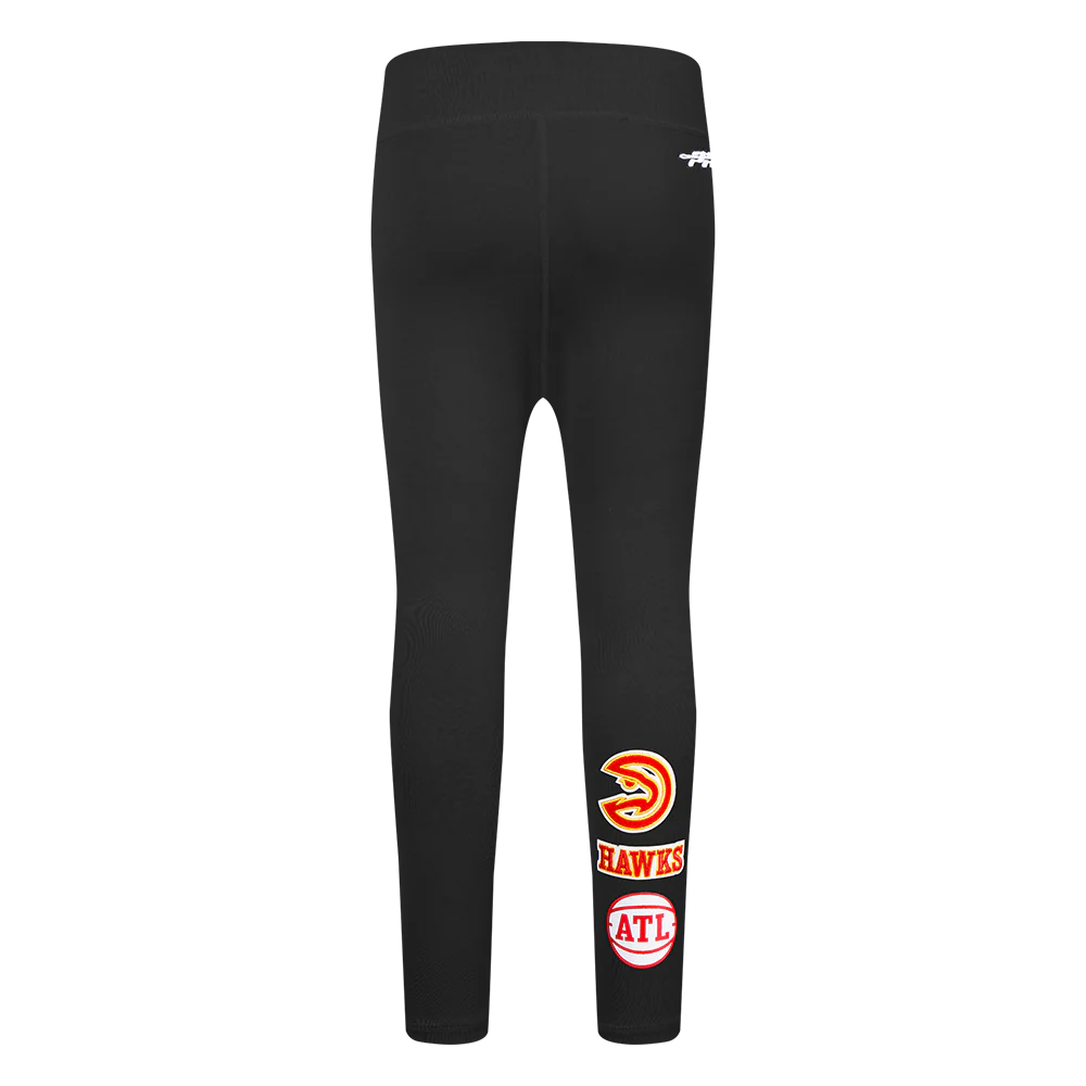 NBA ATLANTA HAWKS RETRO CLASSIC TODDLER GIRLS LEGGING (BLACK) - Image 4