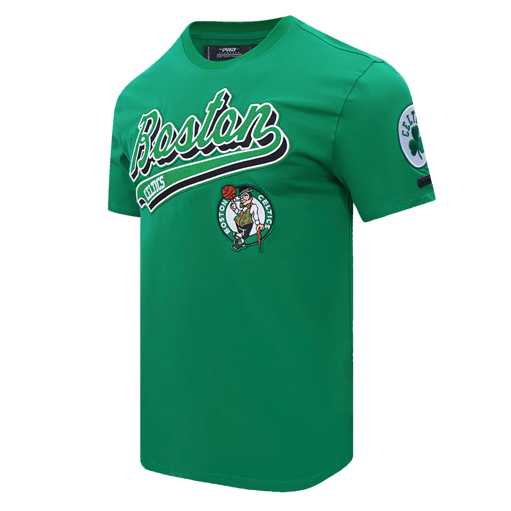 NBA BOSTON CELTICS SCRIPT TAIL MEN'S TEE (KELLY GREEN) - Image 2