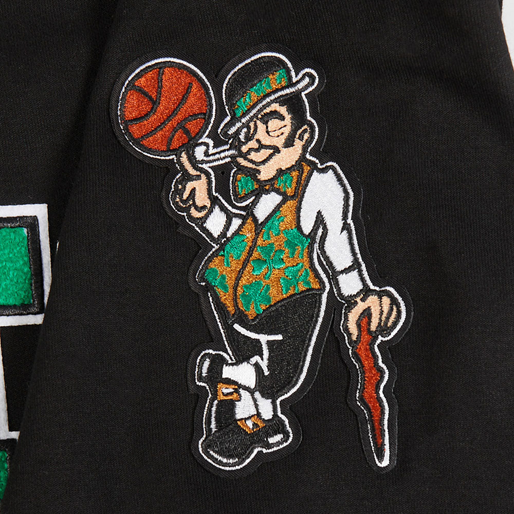 BOSTON CELTICS CLASSIC MEN'S WARM UP JACKET (BLACK) - Image 6