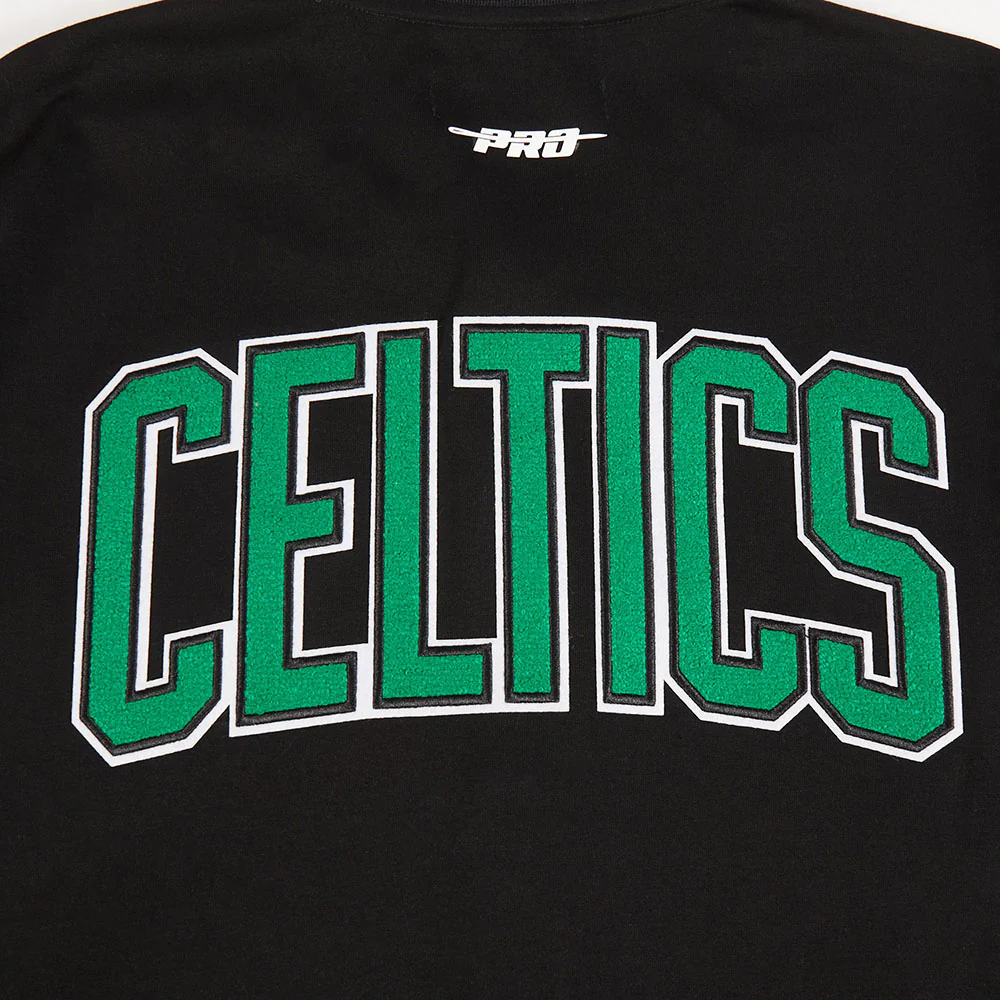 BOSTON CELTICS CLASSIC MEN'S WARM UP JACKET (BLACK) - Image 8