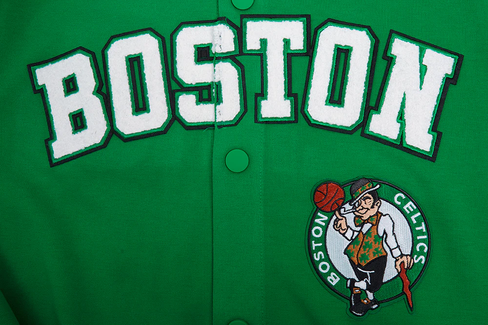 NBA BOSTON CELTICS CLASSIC MEN'S PRO SS DOUBLE KNIT JACKET  (KELLY GREEN) - Image 5