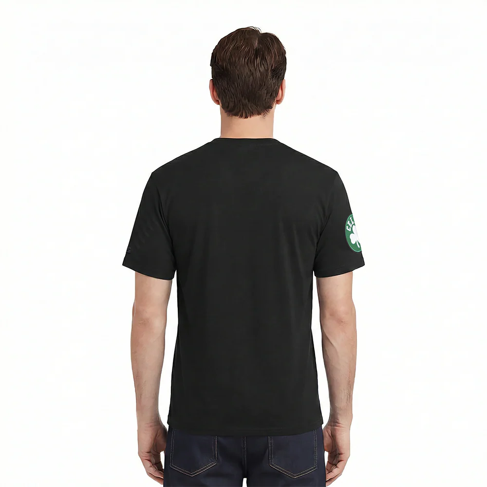 NBA BOSTON CELTICS OLD ENGLISH MEN'S TEE (BLACK) - Image 2
